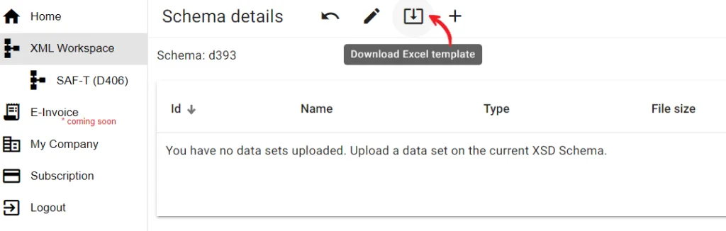 Download Excel template